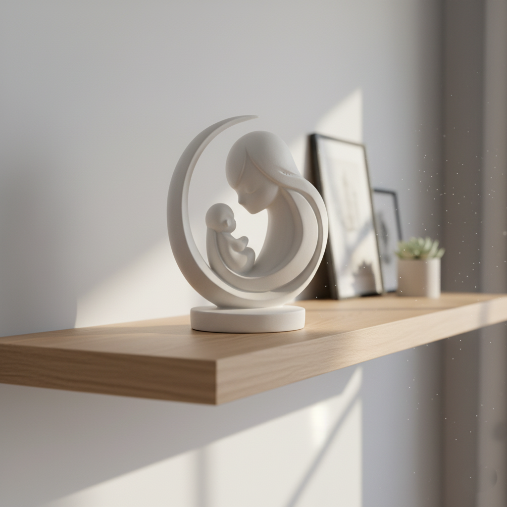 Mother Baby Moon Showpiece