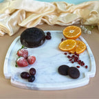 Cross Marble Platter  (12 inch)