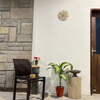 White  Agate Round Wall Clock