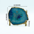 Ik Onkar Mantra Blue Agate Metal Showpeice
