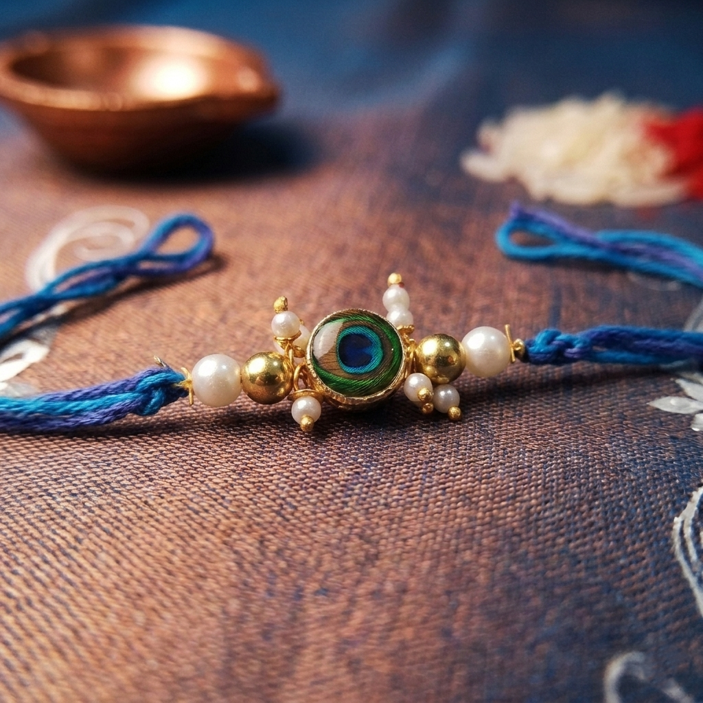Evil Eye Rakhi With Roli Chawal and Nariyal With Gift Box