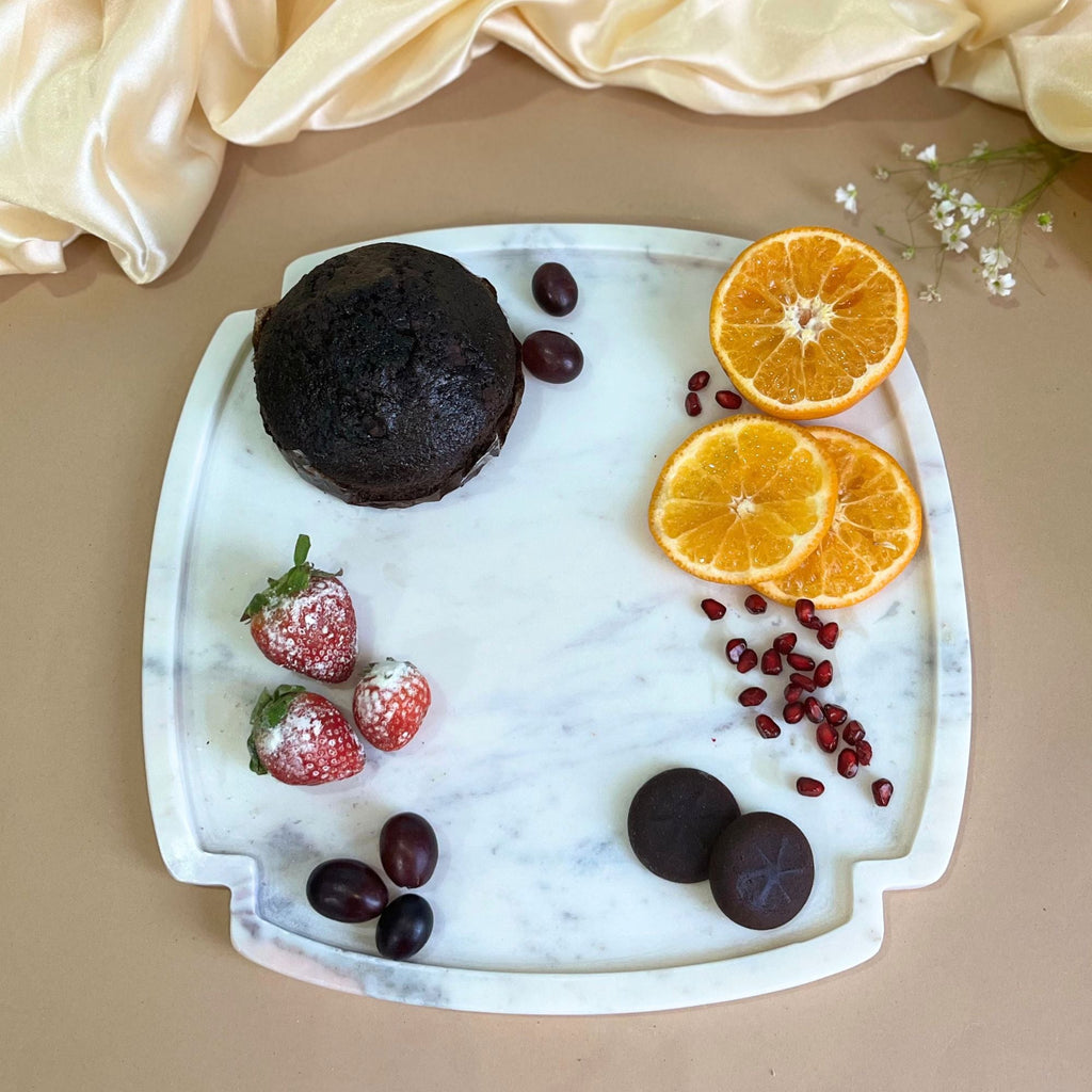 Hexagon  Marble Platter (8 inch)