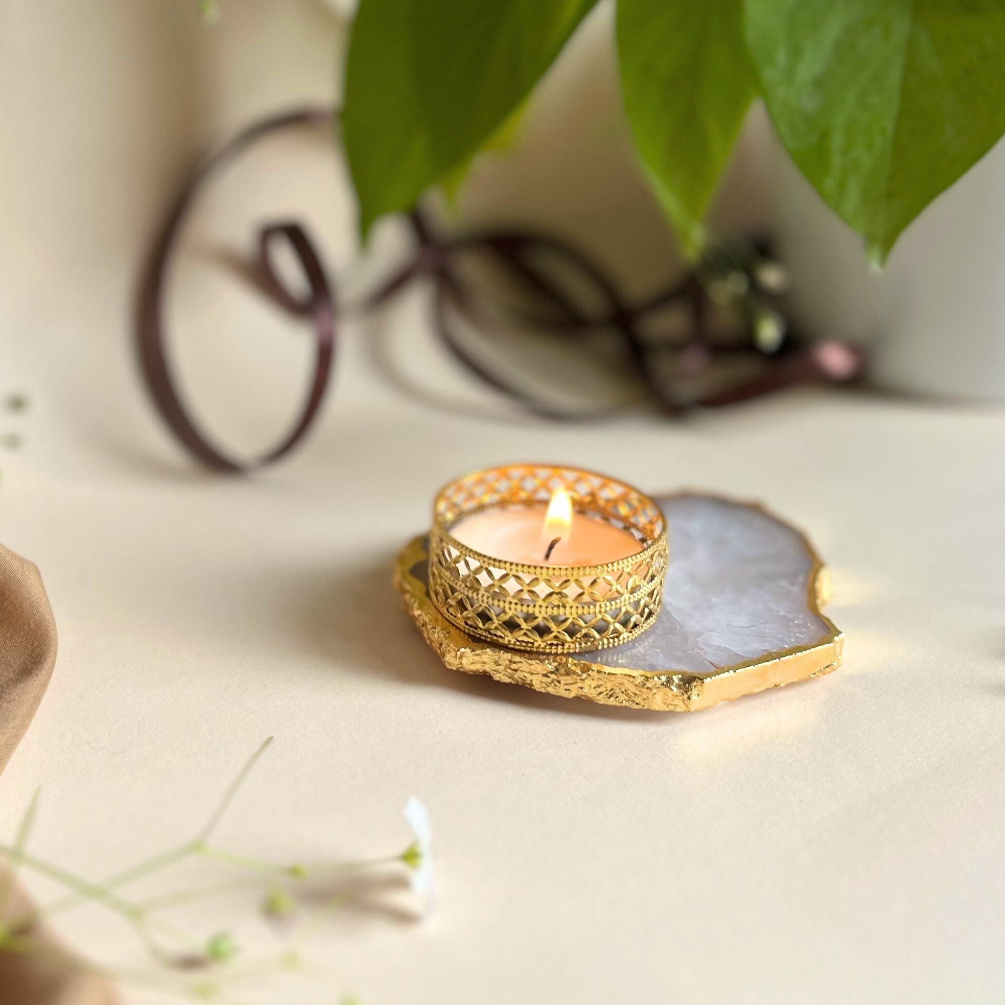 Agate Tealight Holder