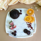 Hexagon  Marble Platter (10 inch)