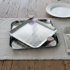 Square Aluminum Tray with Purple Agate
