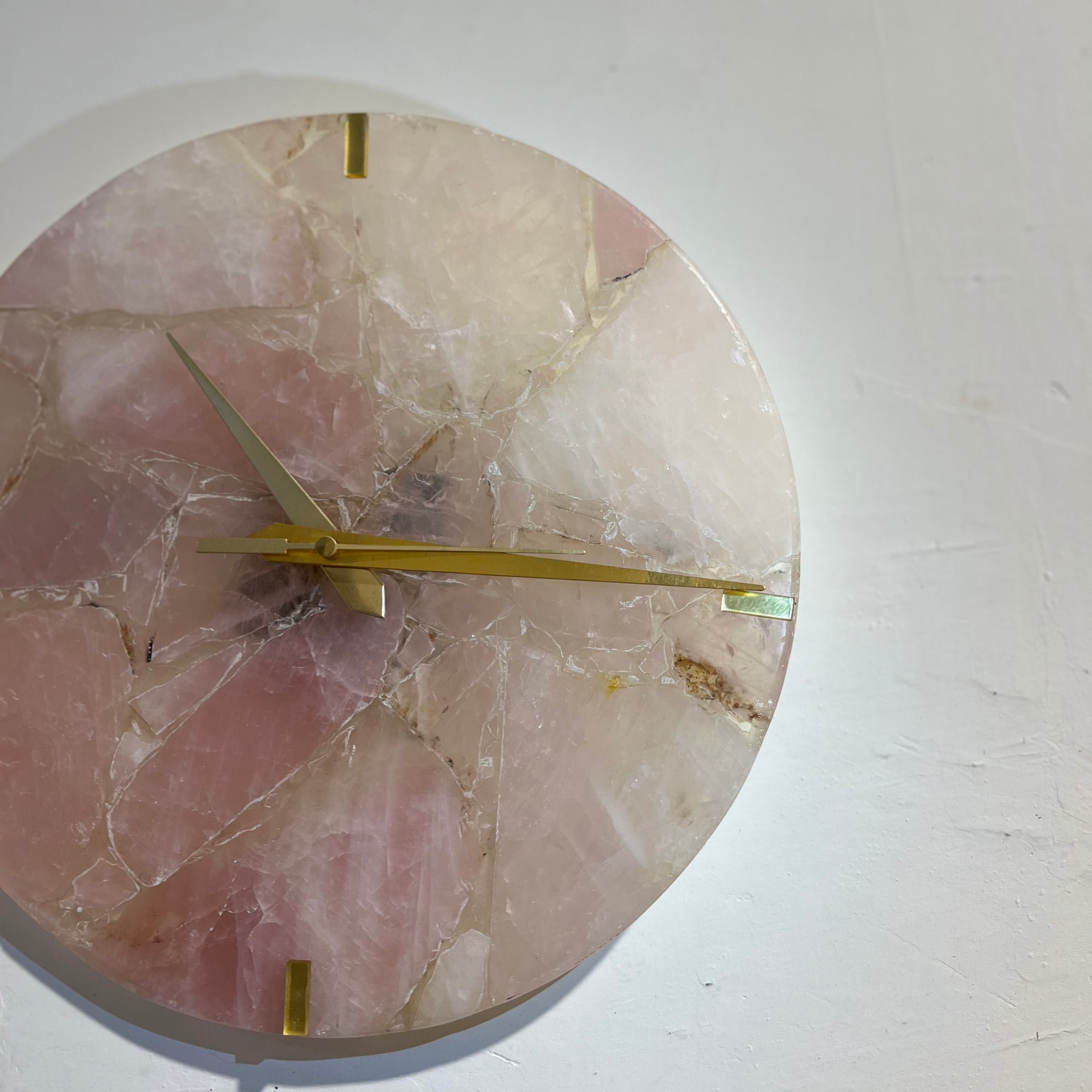 Rose Quartz Round Wall Clock