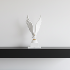 White Eagle with Square Marble Base