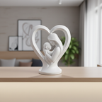 Mother Baby Big Heart Showpiece