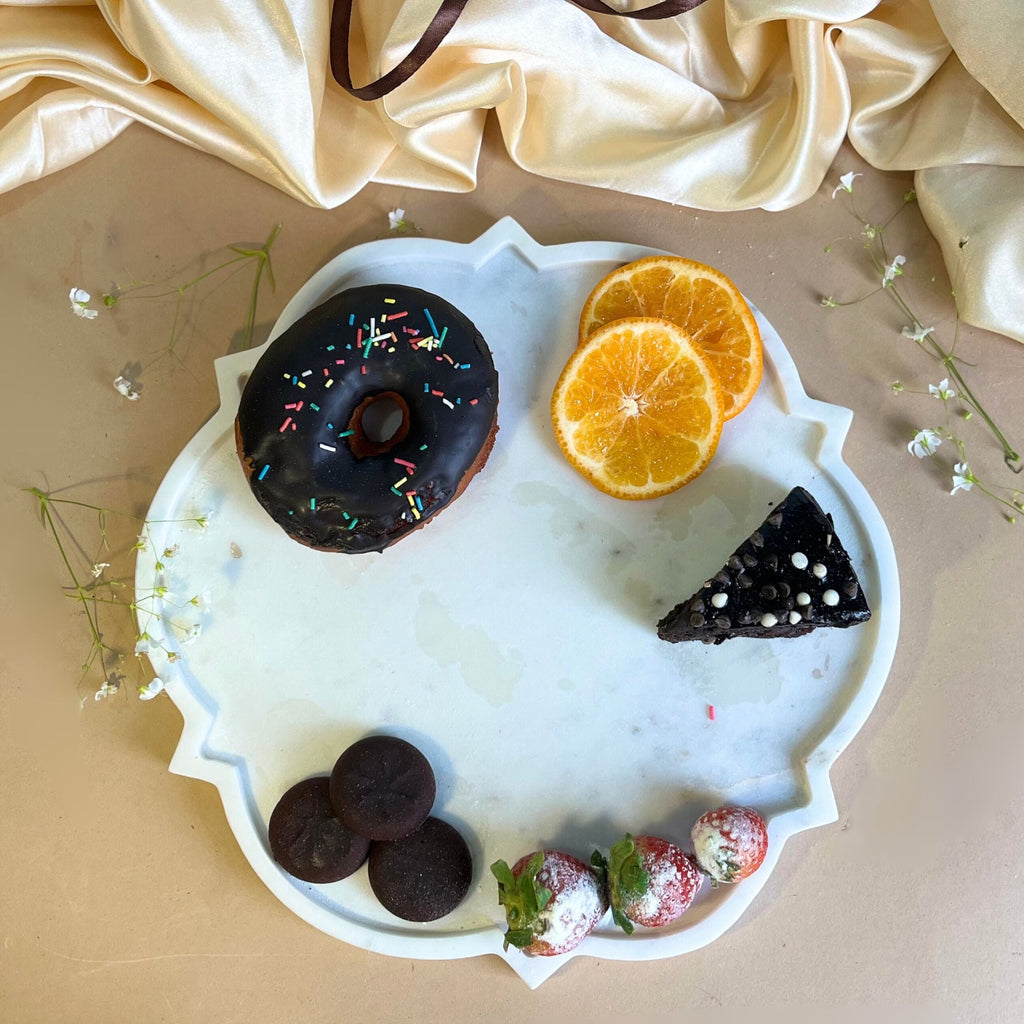 Cross Marble Platter  (8 inch)