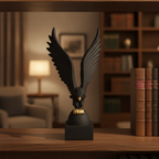 Black Eagle Showpiece – Decorative Bird Figurine for Home Décor, Living Room & Office