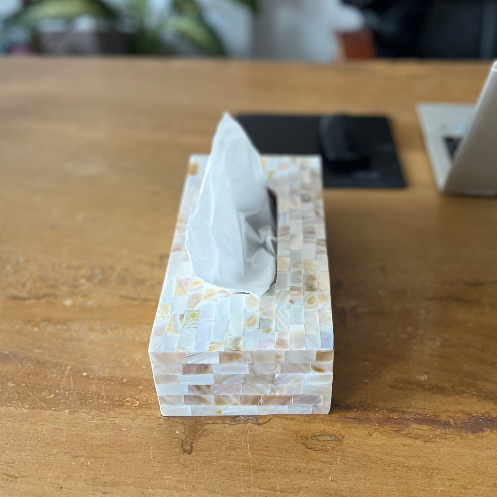 Mother Of Pearl Tissue Box Holder