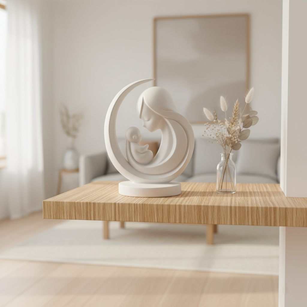 Mother Baby Moon Showpiece