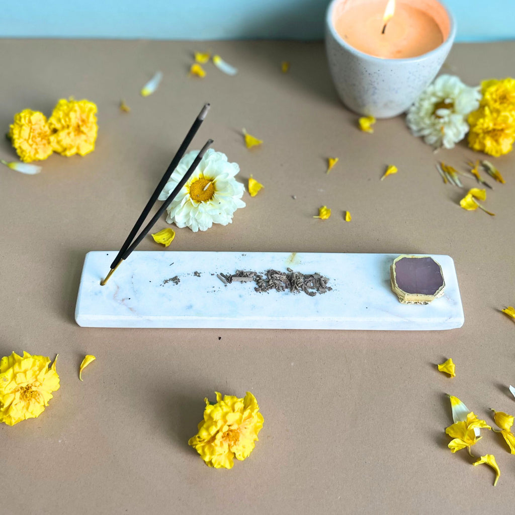 Blue Agate -   marble Incense Holder