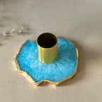 Pink Agate Candle Holders