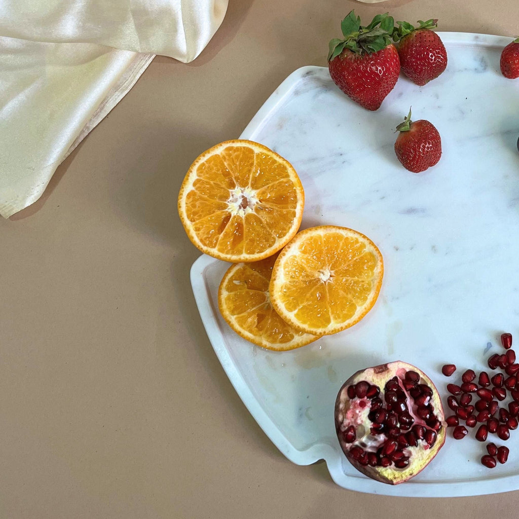 Hexagon  Marble Platter (8 inch)