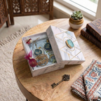 Agate Green Lumba Rakhi Set With Roli Chawal and Nariyal With Gift Box