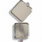 Square Aluminum Tray with Purple Agate