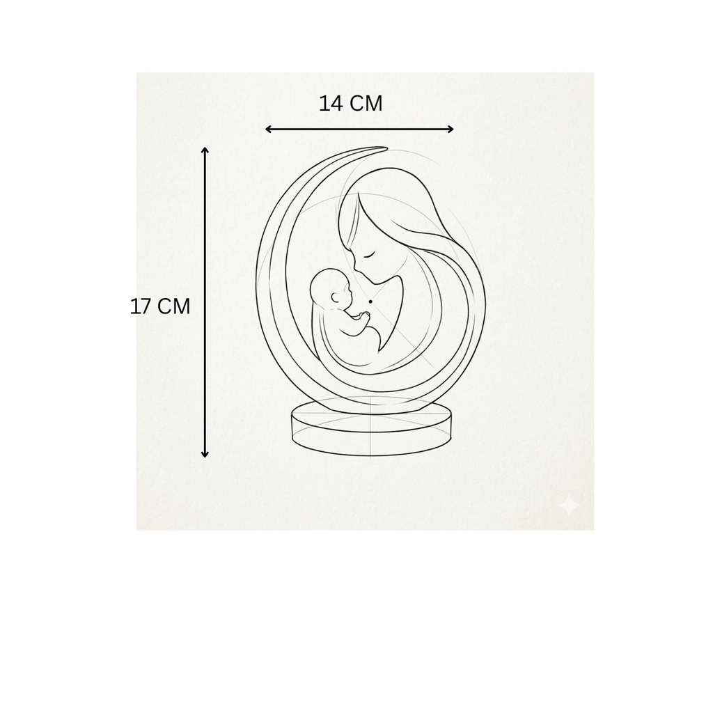 Mother Baby Moon Showpiece