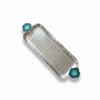 Rectangle Aluminum Tray with Green Agate