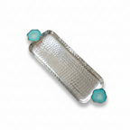 Rectangle Aluminum Tray with Turquoise Agate