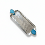 Rectangle Aluminum Tray with Blue Agate