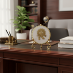 Marble Metal Krishna Showpiece With Metal Stand