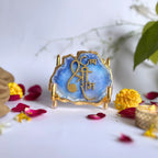 Jai Shree Ram Purple Agate  Metal Stand