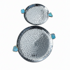 Round Aluminum Tray with Green Agate