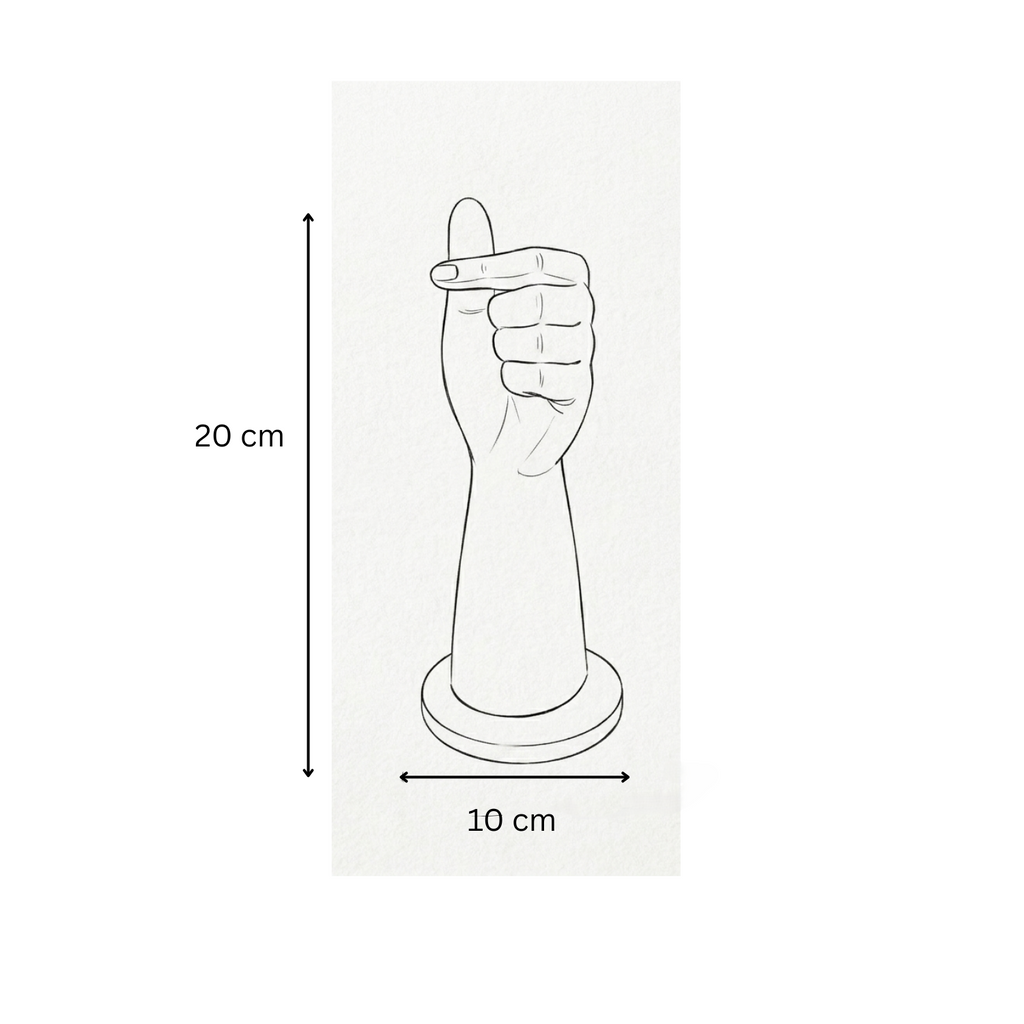 White Hand Flower Pot with White Marble Base