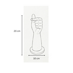 White Hand Flower Pot with White Marble Base