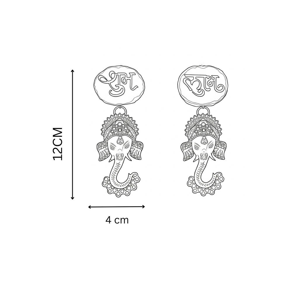 Agate Shubh Labh Metal Ganesha Hangings