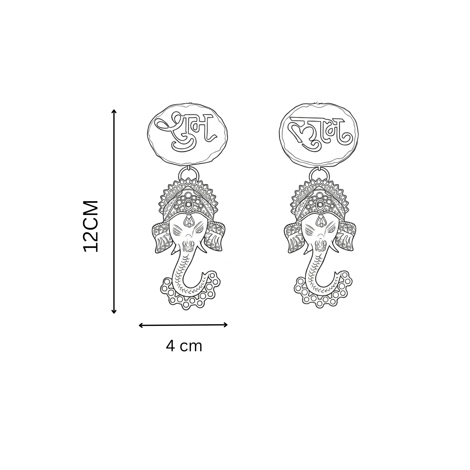 Agate Shubh Labh Metal Ganesha Hangings