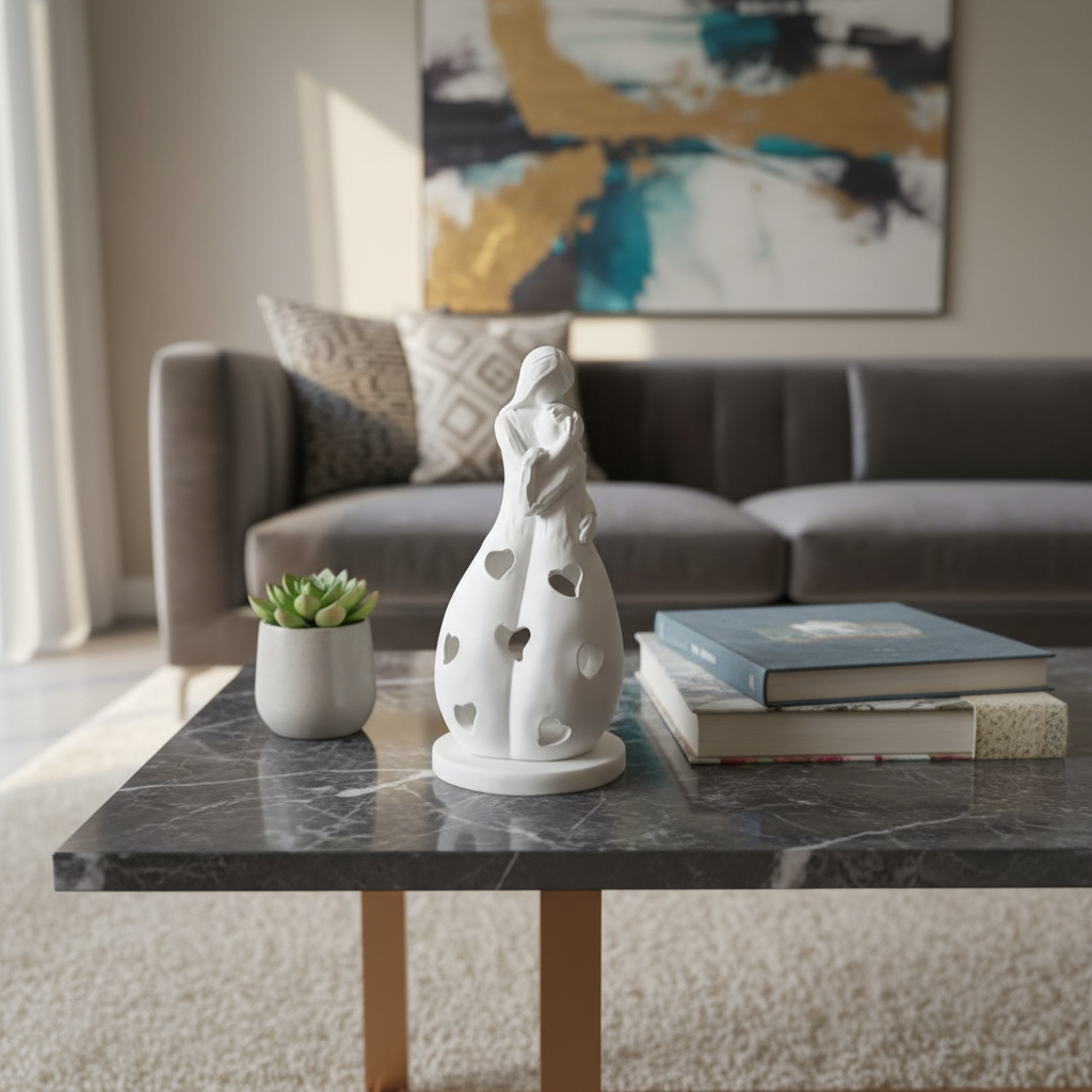 Mother Baby Tealight Showpiece