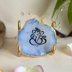 Lord Ganesh Ji - Turquoise Agate Metal Stand