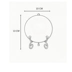 Marble Half Evil Eye Showpiece With Folding Metal Stand