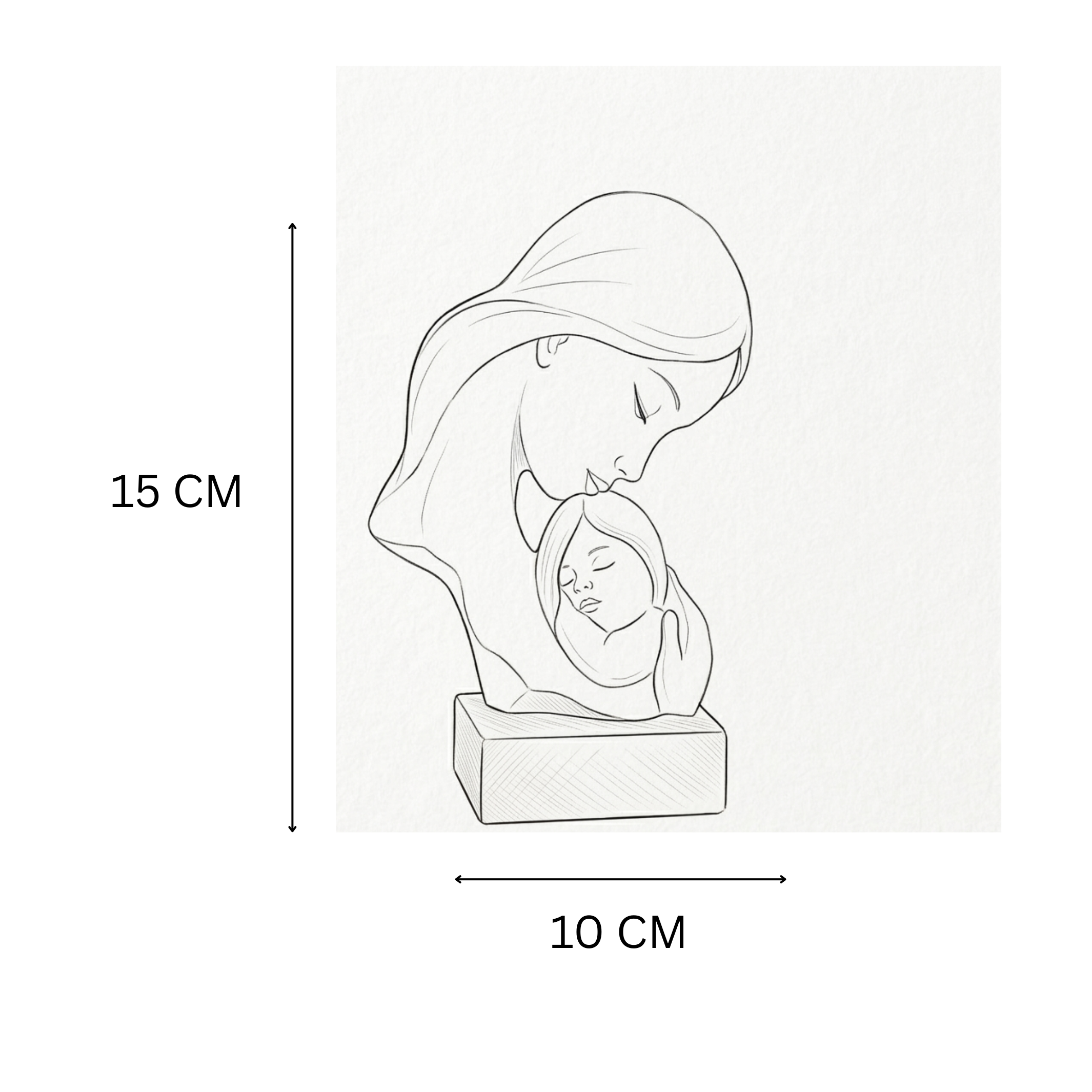 Mother Baby Showpiece With Yellow Base