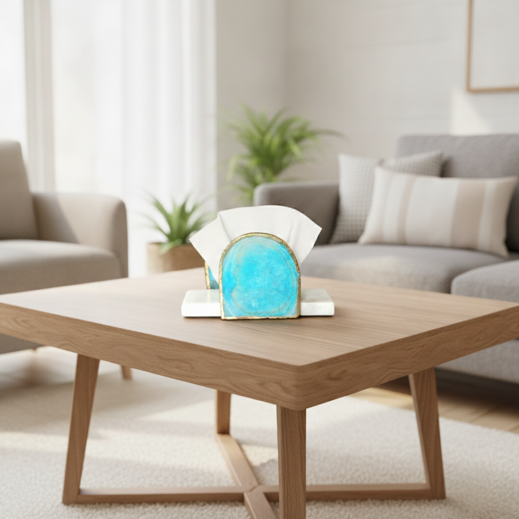 Agate Marble Tissue Holder