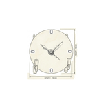 Half Marble Wood Desk Clock With Metal Stand