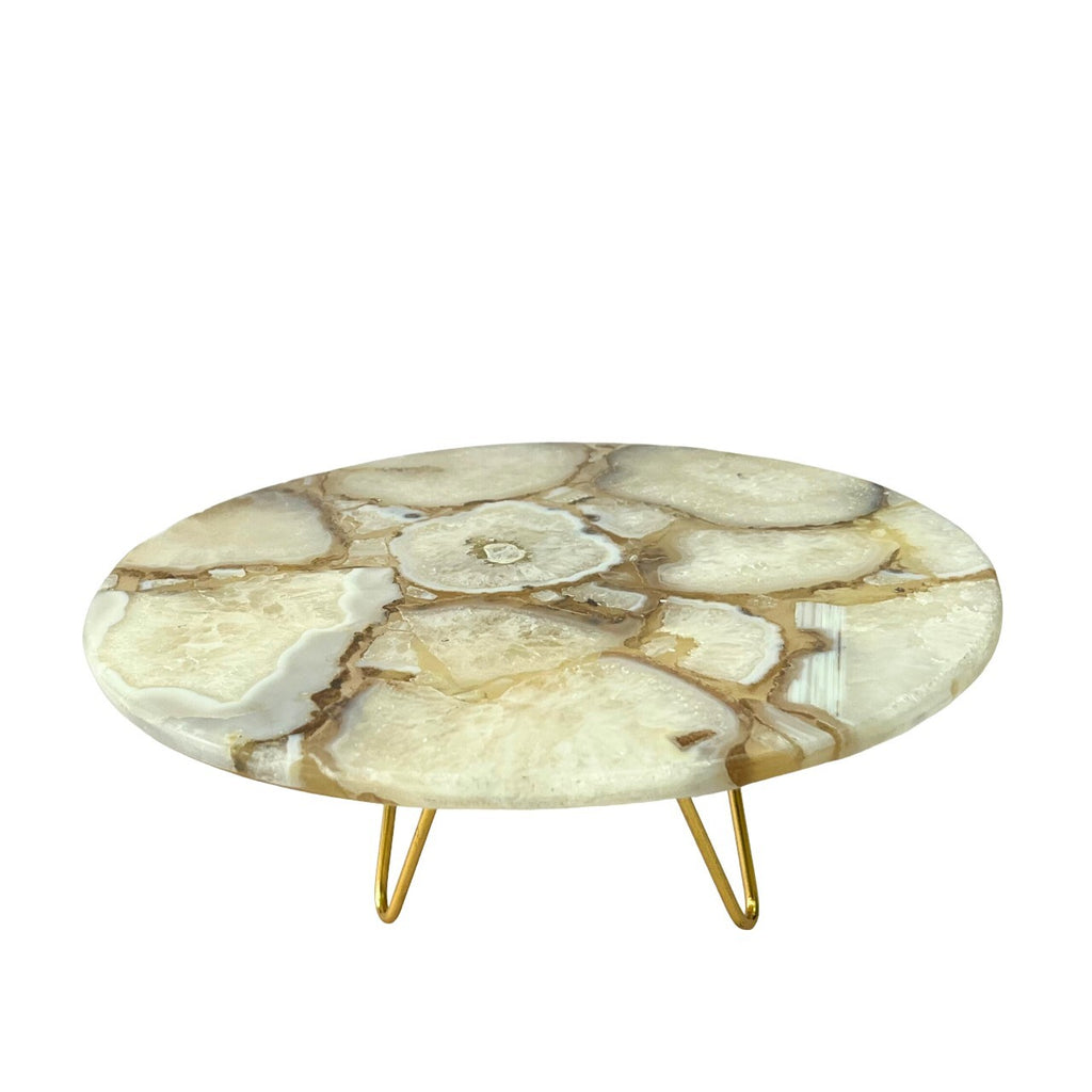 round marble cake stand