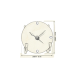 Marble Resin Finished Desk Clock With Metal Stand
