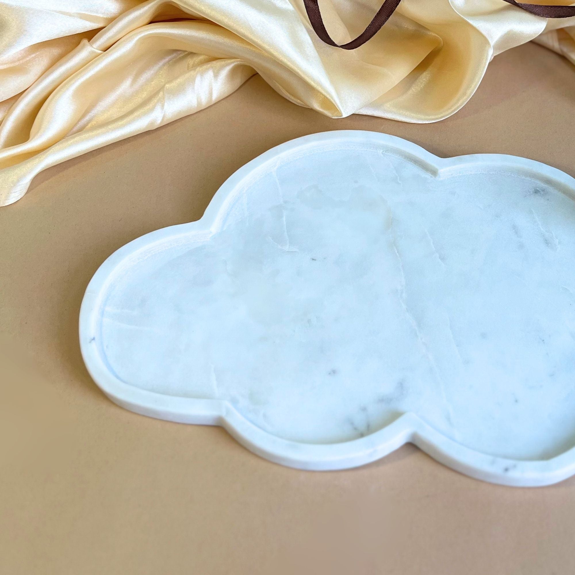 Cloud  Marble Platter (12 inch)