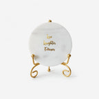 Marble Love Laughter Forever Showpiece With Metal Stand