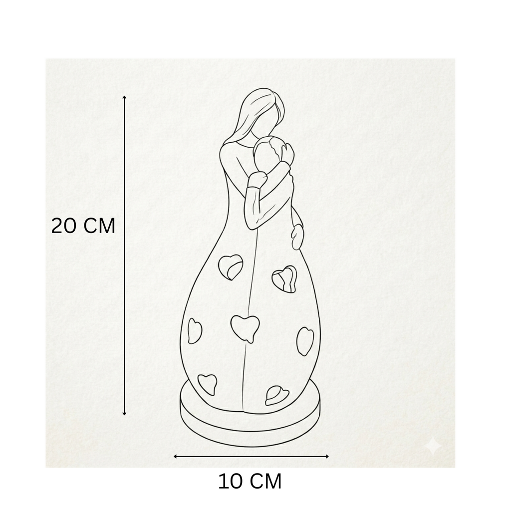 Mother Baby Tealight Showpiece