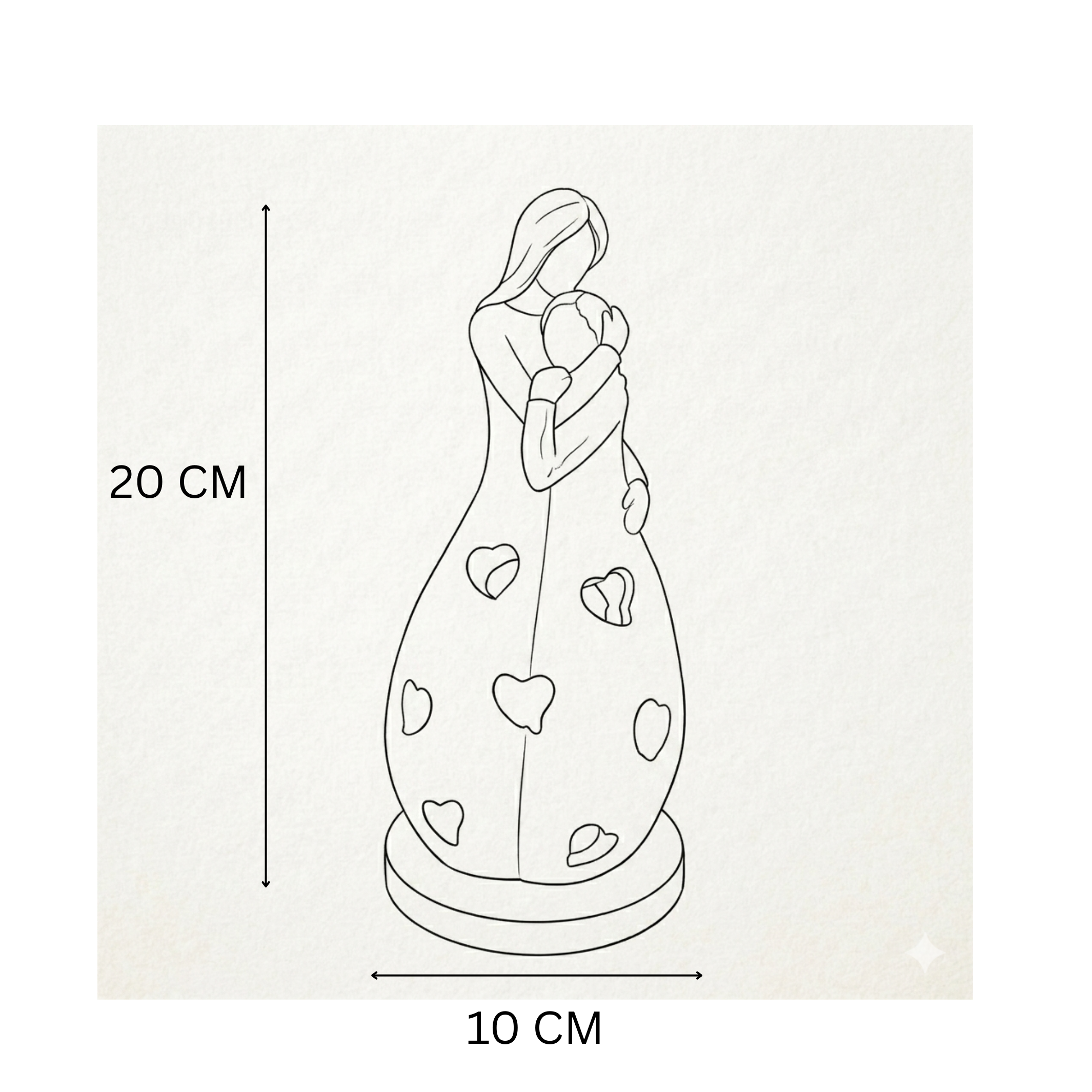 Mother Baby Tealight Showpiece