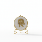 Marble Metal Krishna Showpiece With Metal Stand