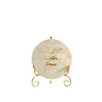 Mother of Pearl Love Laughter Forever Showpiece With Metal Stand