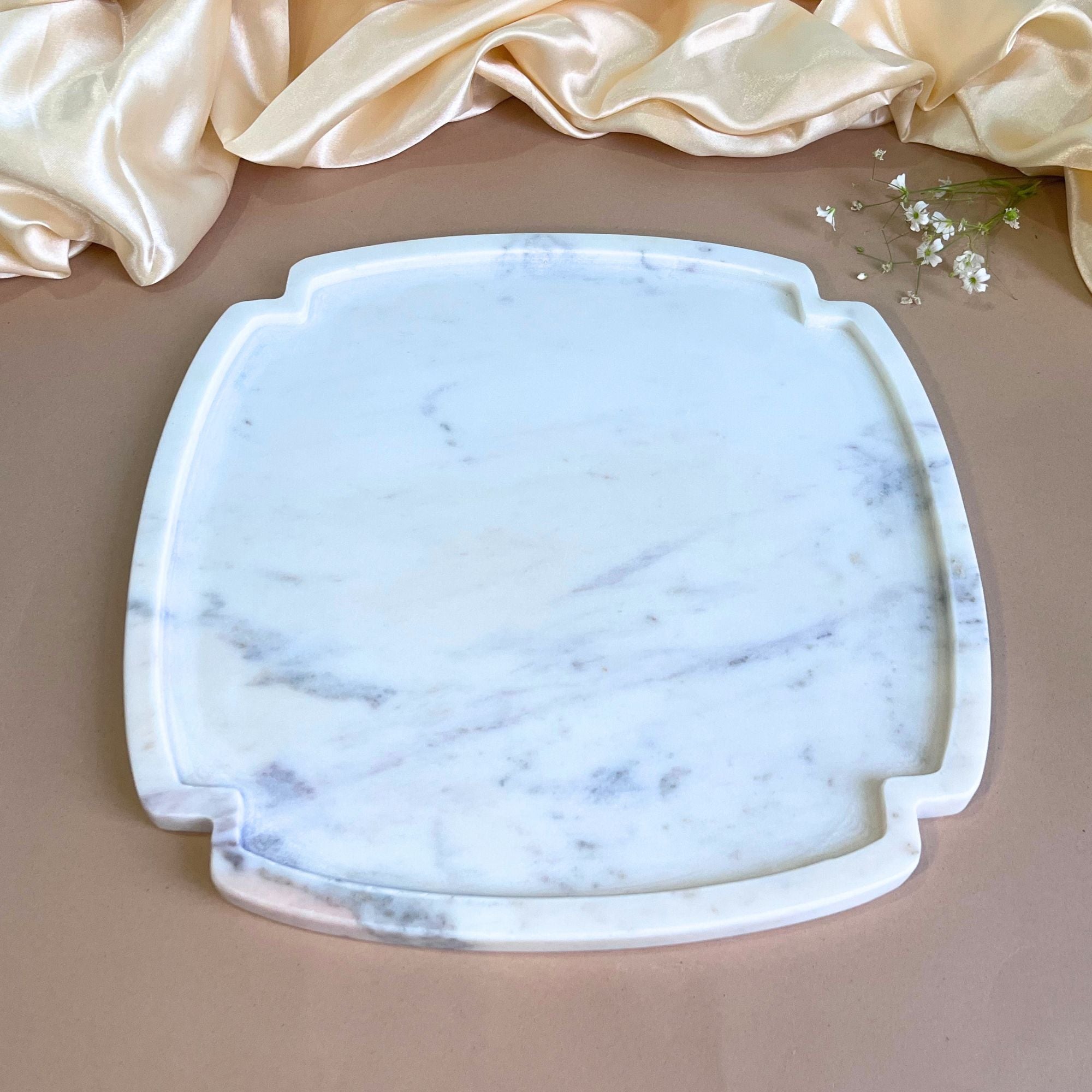 Cross Marble Platter  (8 inch)