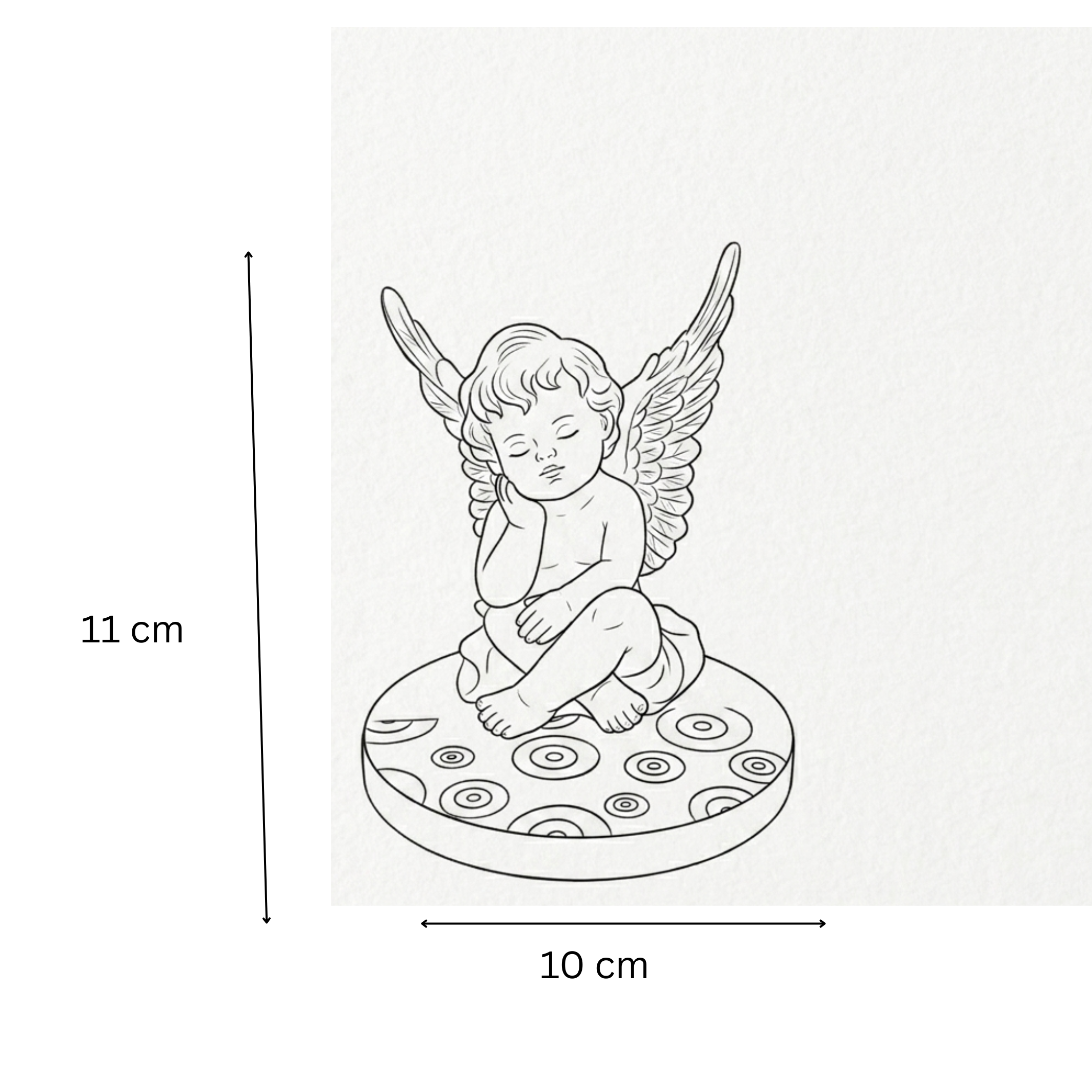 Baby angel with Evil Eye Marble Base