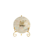 Mother of Pearl Om Namah Shivay Showpiece With Metal Stand