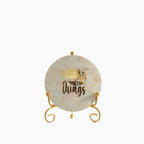 Mother of Pearl Collect moments not things Showpiece With Metal Stand